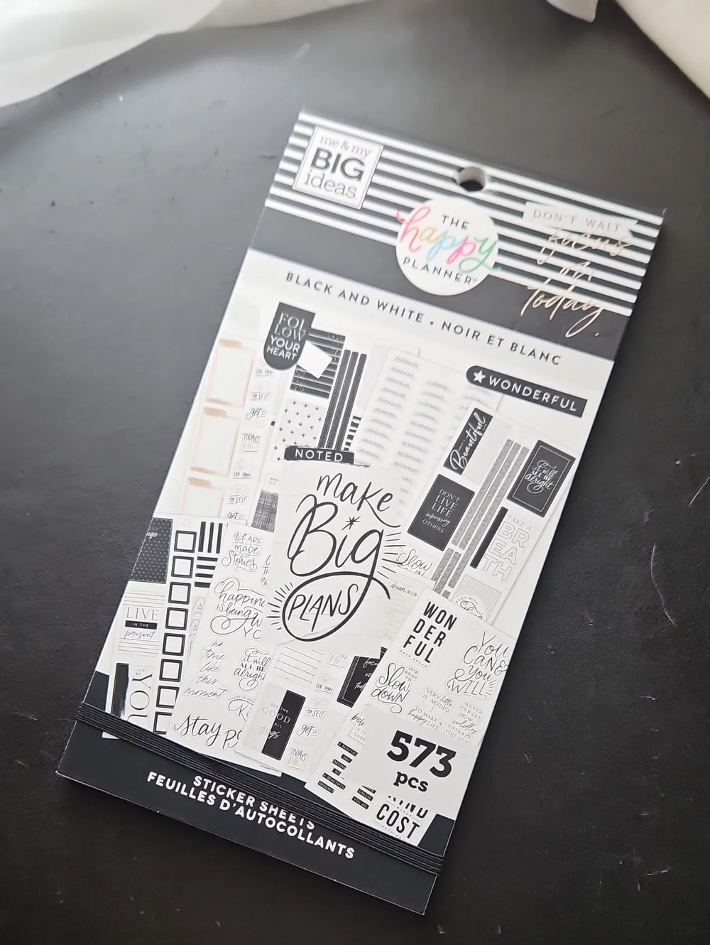 The Happy Planner Black And White Sticker Pack